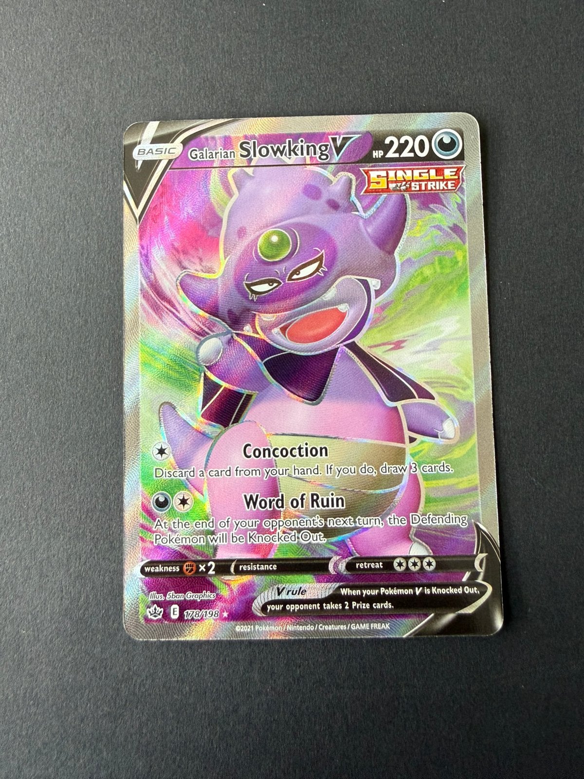 Chilling Reign 178/198 Galarian Slowking V, Hobby en Vrije tijd, Verzamelkaartspellen | Pokémon, Ophalen of Verzenden, Nieuw, Losse kaart