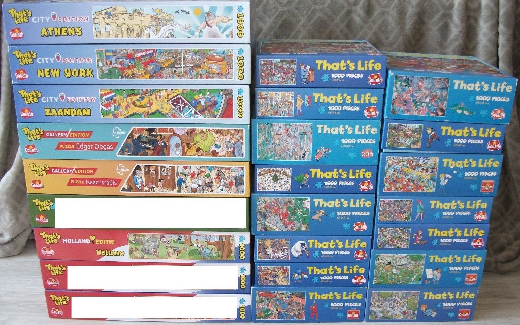 Diverse *** PUZZELS THAT'S LIFE *** 23 stuks, Ophalen of Verzenden, 500 t/m 1500 stukjes, Zo goed als nieuw, Legpuzzel