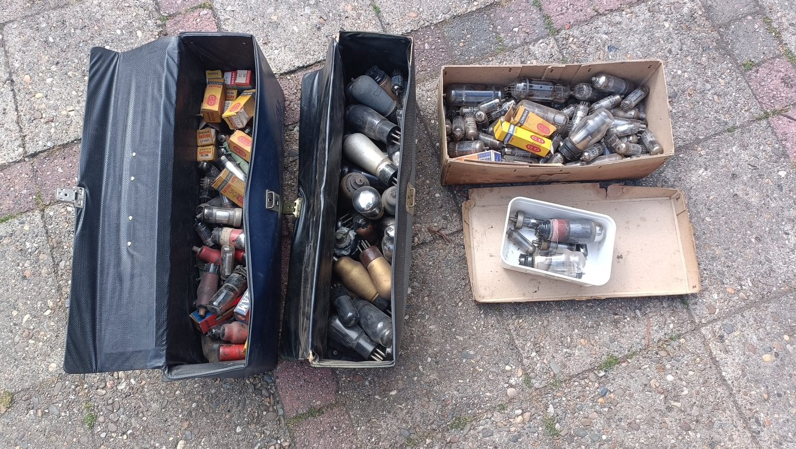 Oude radio lampen, Ophalen, Gebruikt