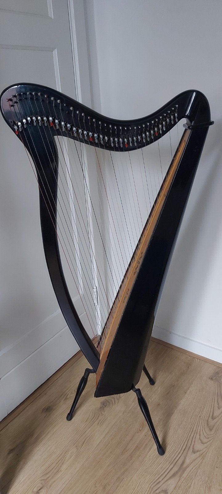 Unieke zwarte Aoyama harp 34 snaren, Ophalen, Gebruikt