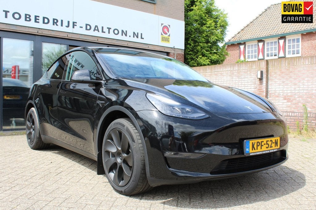 Tesla Model Y Long Range AWD 75 kWh SOH 90,2 / PANODAK / 1e, Auto's, Gebruikt, Zwart, Overige brandstoffen, Zwart