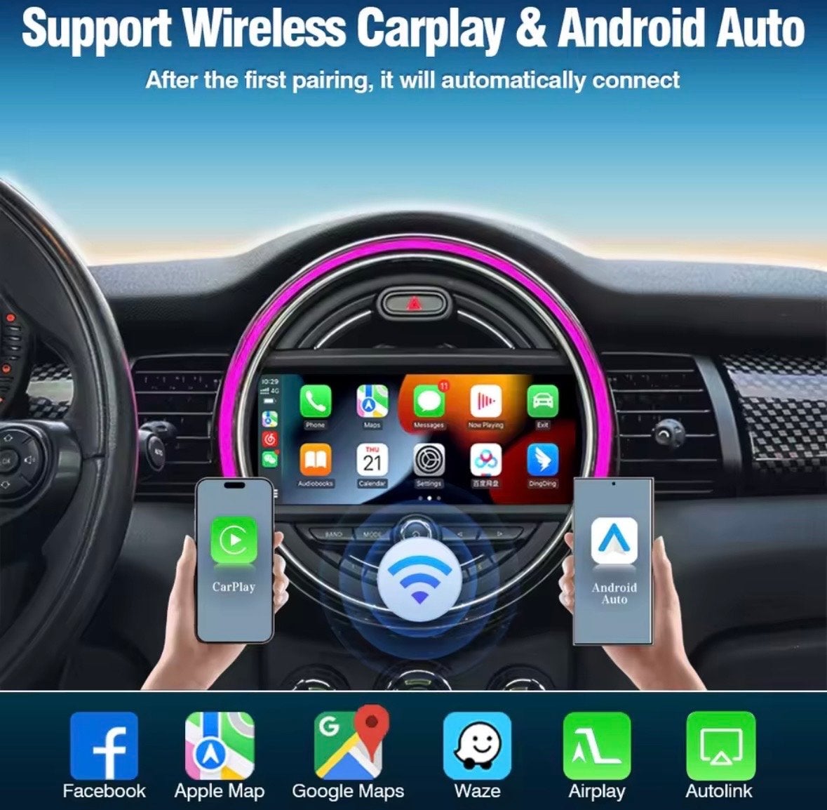 Wireless CarPlay & Android Auto voor BMW / Mini NBT F54-F60, Ophalen of Verzenden, Nieuw