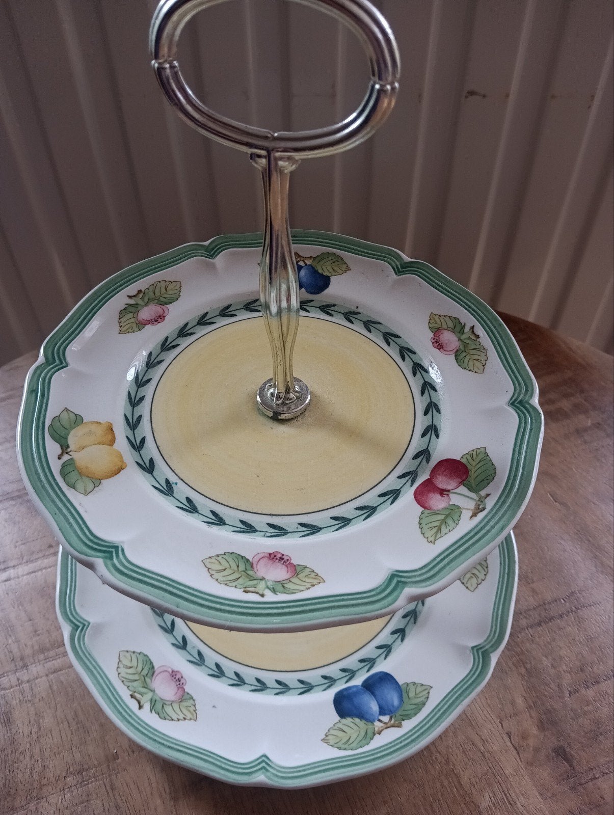etagere Villeroy & Boch decor French garden, Huis en Inrichting, Ophalen of Verzenden, Zo goed als nieuw, Etagère