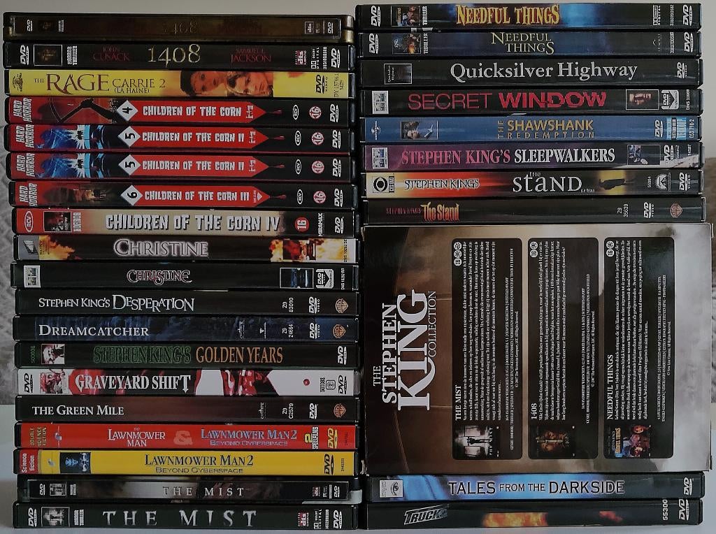 Film-Serie *** STEPHEN KING *** 28 stuks, Vanaf 12 jaar, Ophalen of Verzenden, Zo goed als nieuw, Boxset