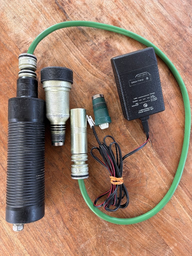 Greenforce kabelduiklamp inclusief NIEUW battterijpack, Watersport en Boten, Duiken, Ophalen of Verzenden, Gebruikt, Duiklamp