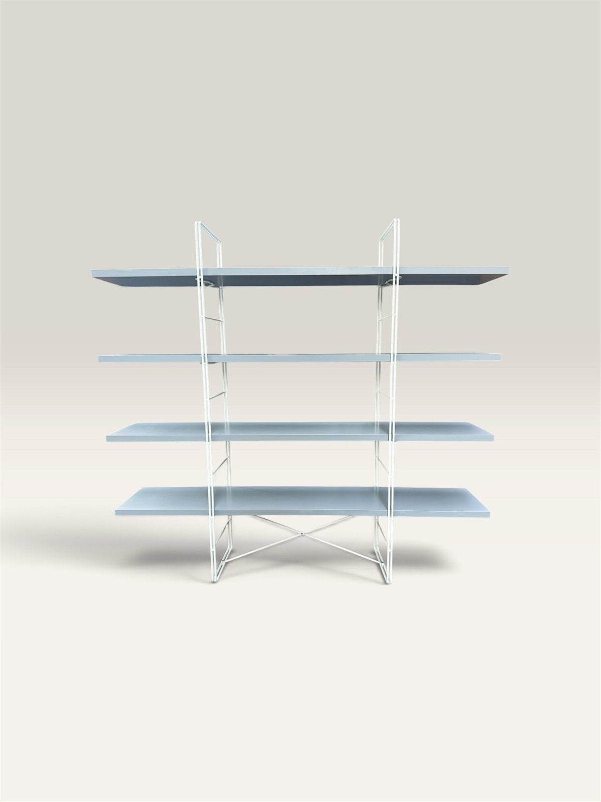 IKEA Enetri Gammelgaard wandrek/boekenplank - Grijs/Wit, Ophalen, Met plank(en), Gebruikt, 150 tot 200 cm
