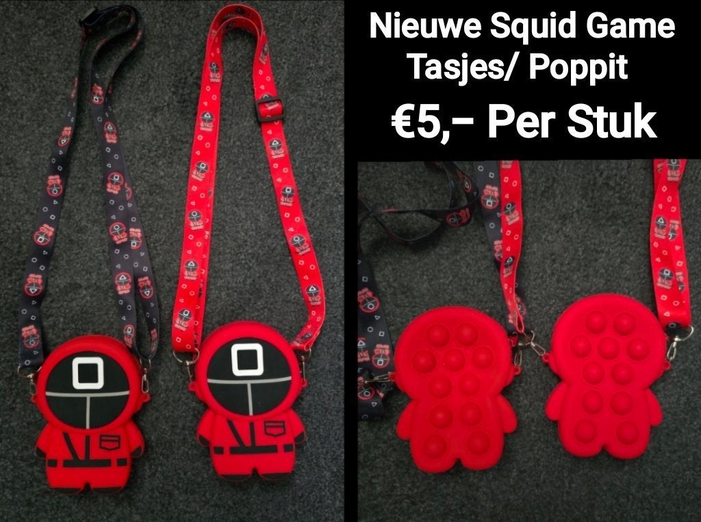 Squid Game Tasjes/Poppit en Sleutelhangers, Ophalen of Verzenden, Nieuw, Overige typen
