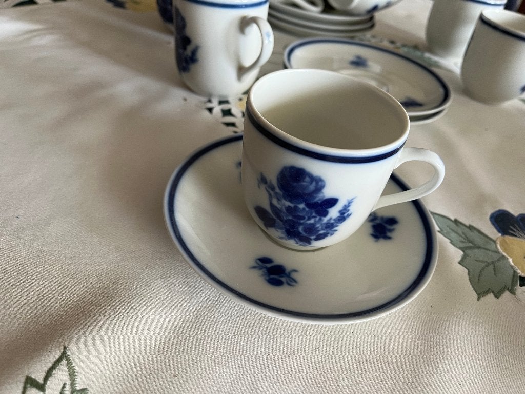 Uitgebreid vintage Mosa Douwe Egberts koffieservies, 6 pers, Ophalen