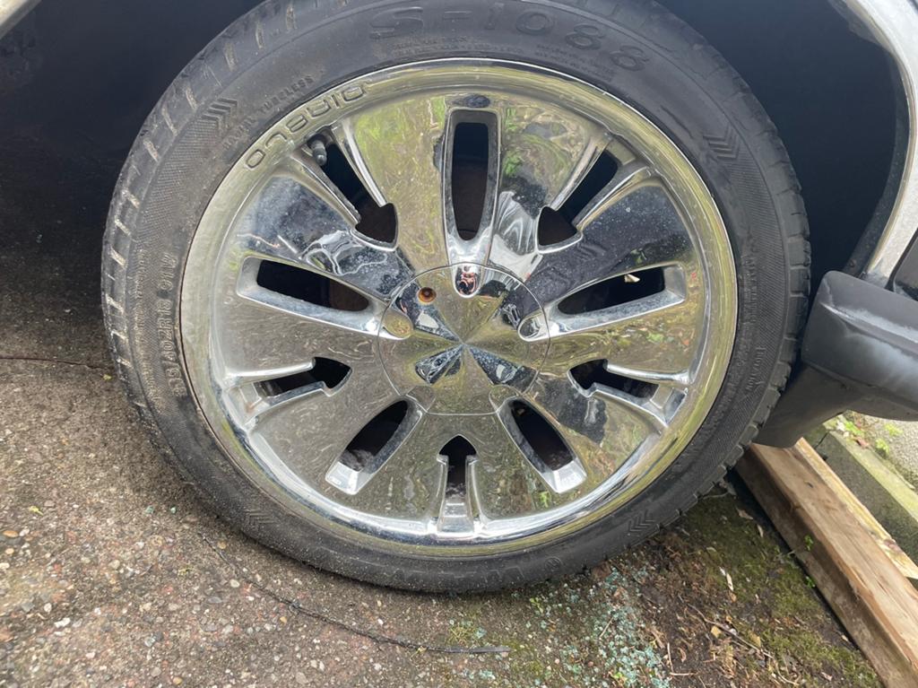 “Gangstah” chromen velgen 18” mercedes sl en slc, 18 inch, Velg(en), Ophalen of Verzenden, Zomerbanden