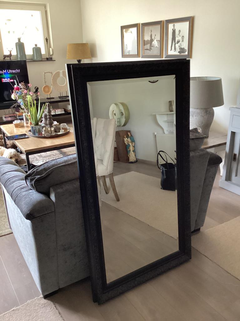 Brocante spiegel, Huis en Inrichting, Woonaccessoires | Spiegels, Ophalen of Verzenden, Zo goed als nieuw, 75 tot 100 cm, 150 tot 200 cm