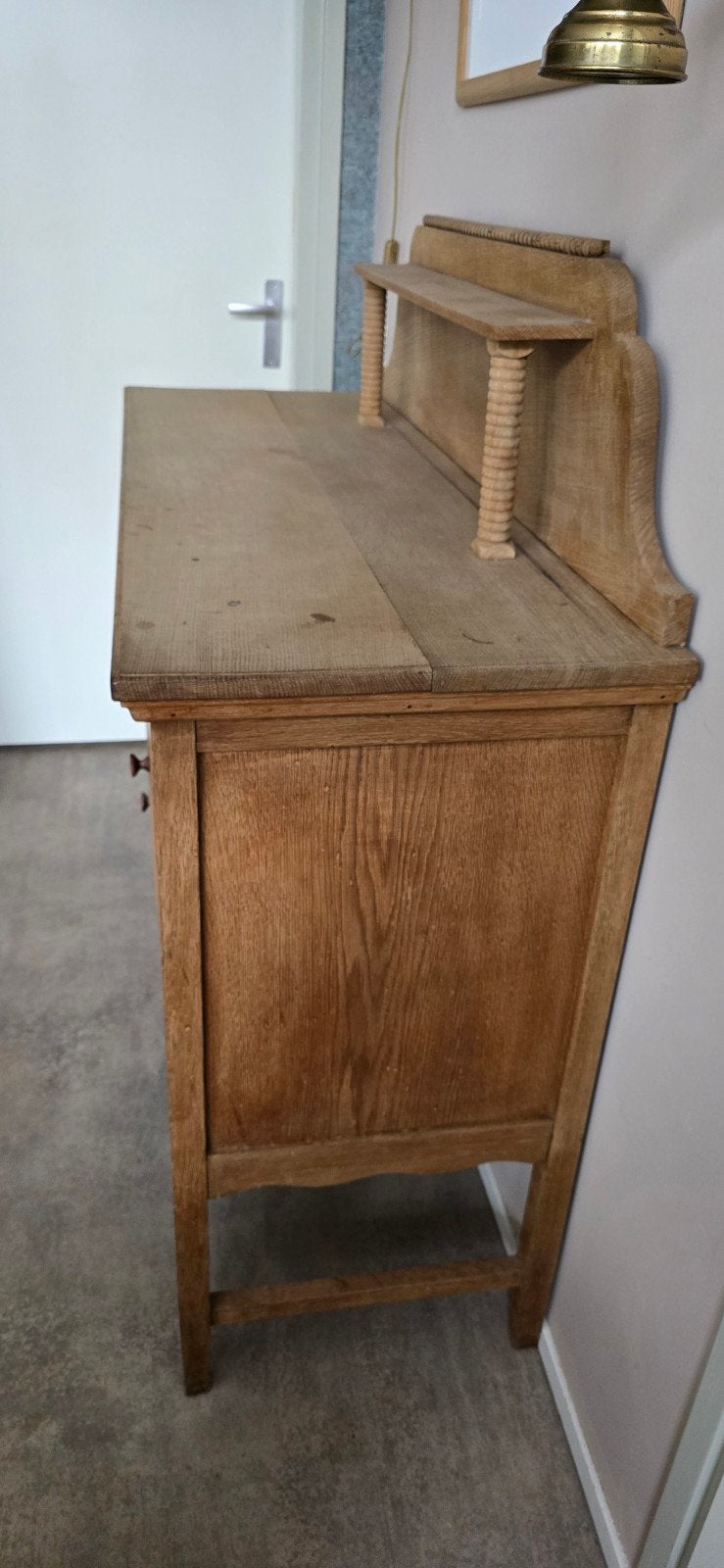Antiek houten dressoir met lades en opzetstuk, Ophalen