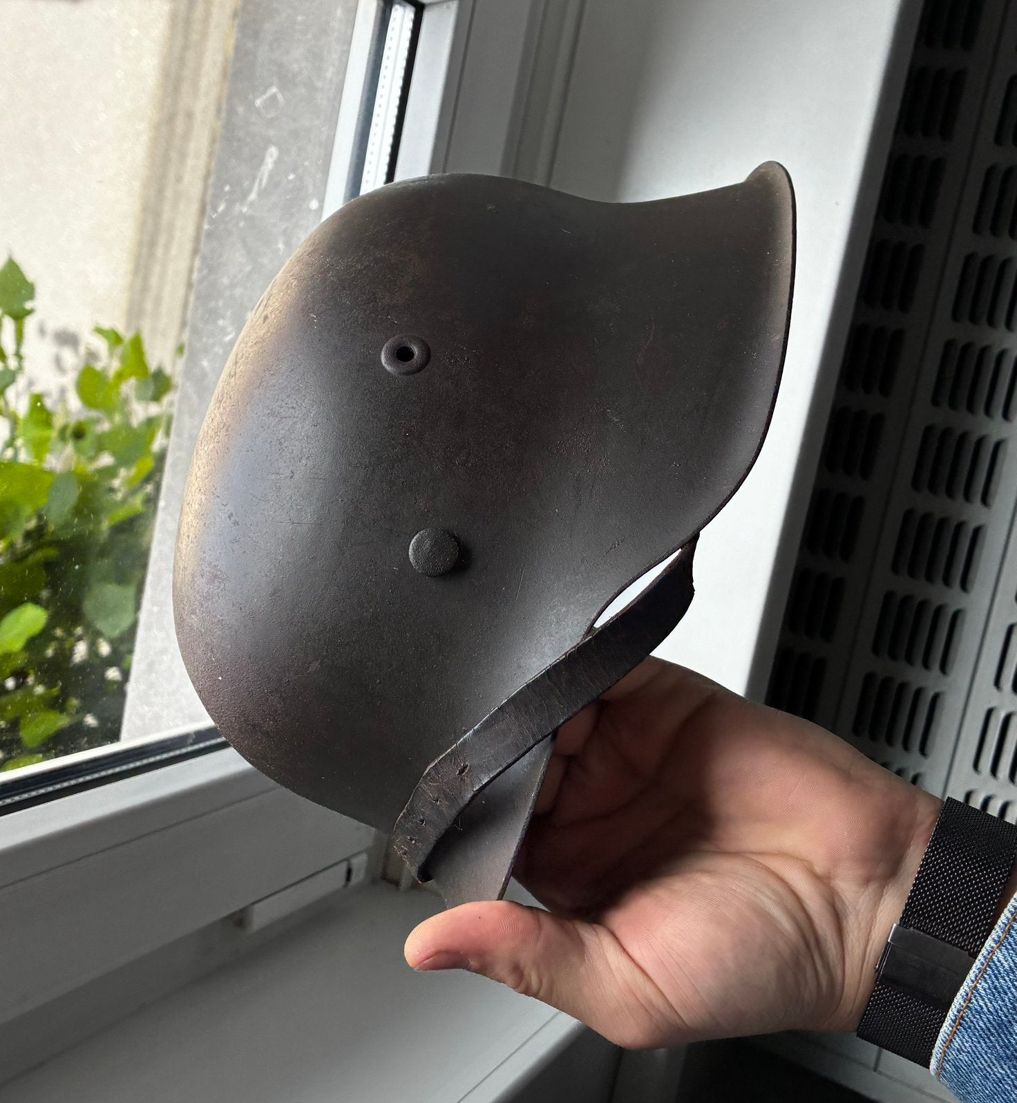 Duitse M42 helm, Verzamelen, Militaria | Tweede Wereldoorlog, Ophalen, Helm of Baret