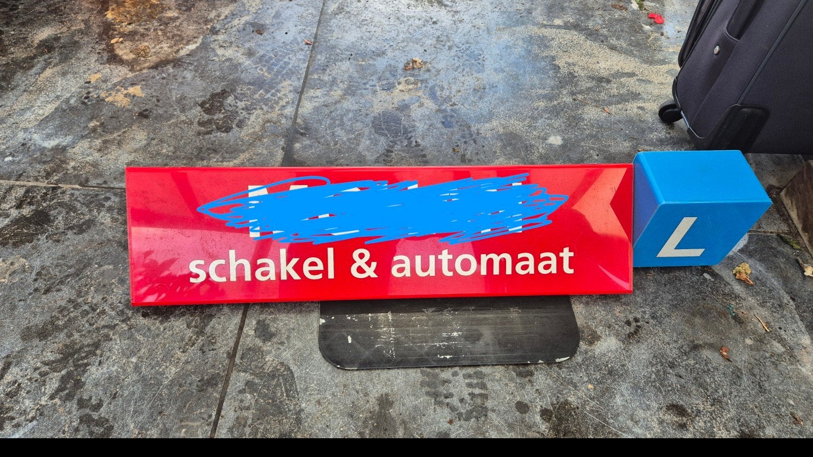 Rijschool Dakbord / Lesbord met L-bord, Auto diversen, Ophalen
