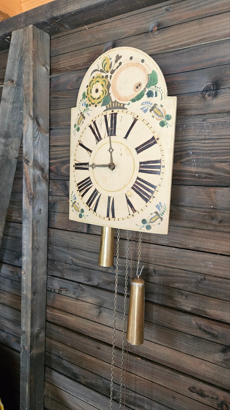 ZWARTE  WOUD, WANDKLOK UIT DE 19e eeuw zie beschrijving, Antiek en Kunst, Ophalen