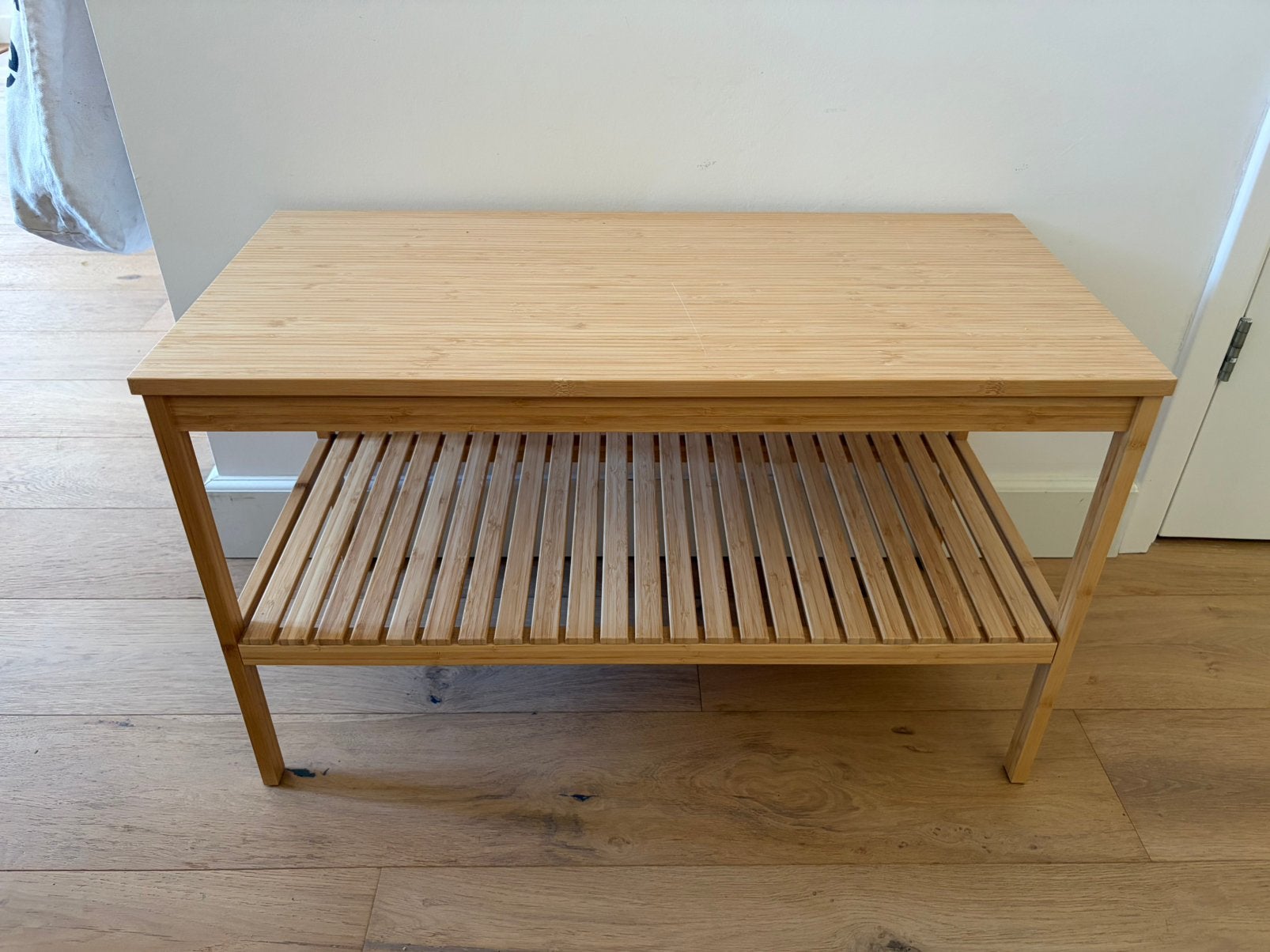 IKEA Rågrund bankje van bamboe, Huis en Inrichting, Ophalen, Gebruikt, 50 tot 100 cm, Minder dan 100 cm
