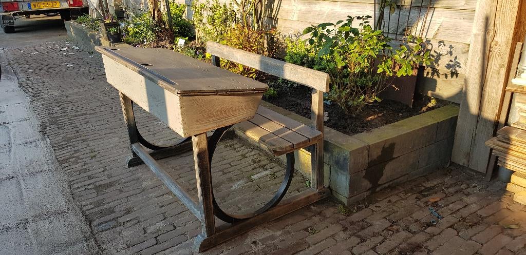 schoolbankje  oud orgineel, Ophalen