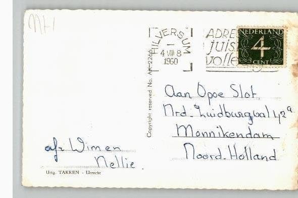Loosdrecht 2 kaarten Vader&Zoon op waterskiën st1958+1960, Ophalen of Verzenden, 1940 tot 1960, Gelopen, Noord-Holland
