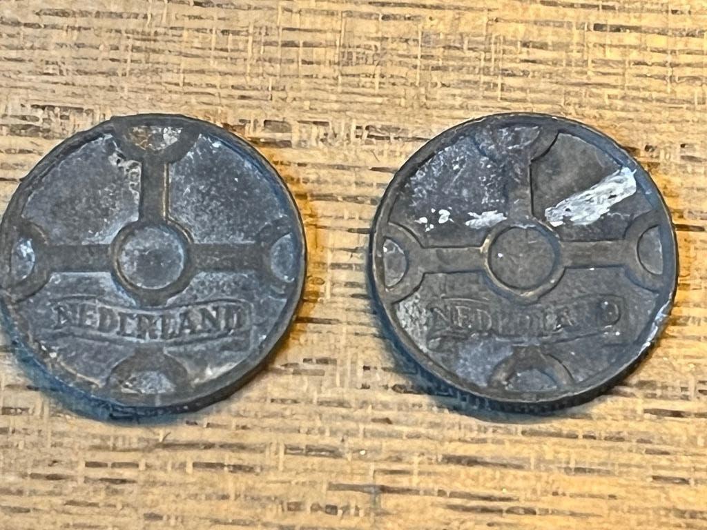 1 cent 1942 en 1943, Postzegels en Munten, Munten | Nederland, Ophalen of Verzenden, Koningin Wilhelmina, 1 cent, Losse munt