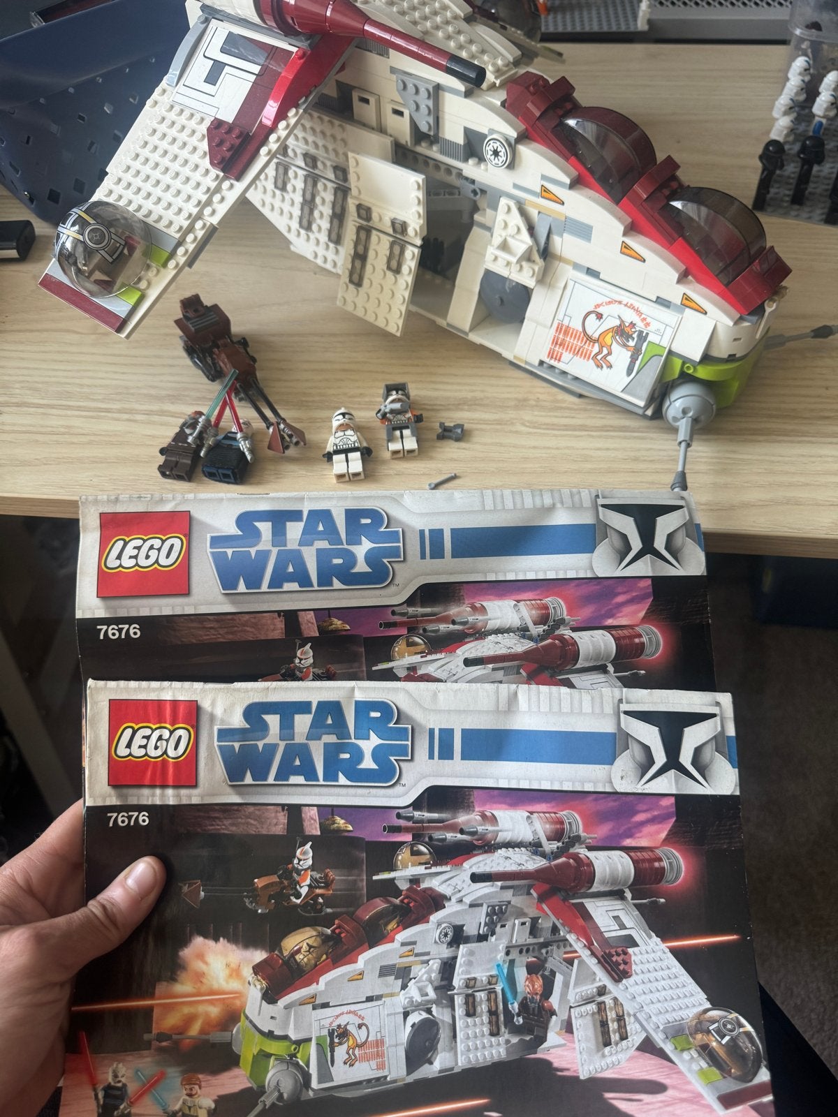 LEGO Star Wars Republic Gunship 7676 met instructies, Kinderen en Baby's, Speelgoed | Duplo en Lego, Gebruikt, Star Wars, Lego
