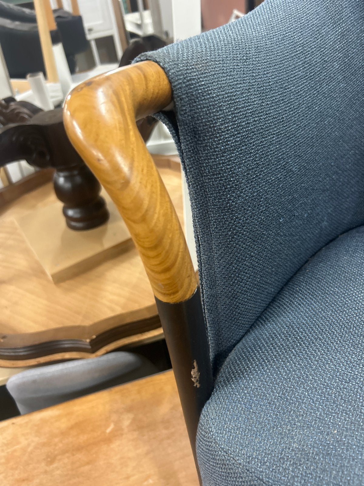 Giorgetti 'Progetti' fauteuil - Umberto Asnago jaren 80, Huis en Inrichting, Fauteuils, Ophalen, Gebruikt, Hout, 75 tot 100 cm