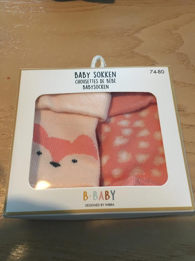 Wibra baby sokken maat 74 - 80, Nacht- of Onderkleding, Meisje, Nieuw, Ophalen of Verzenden