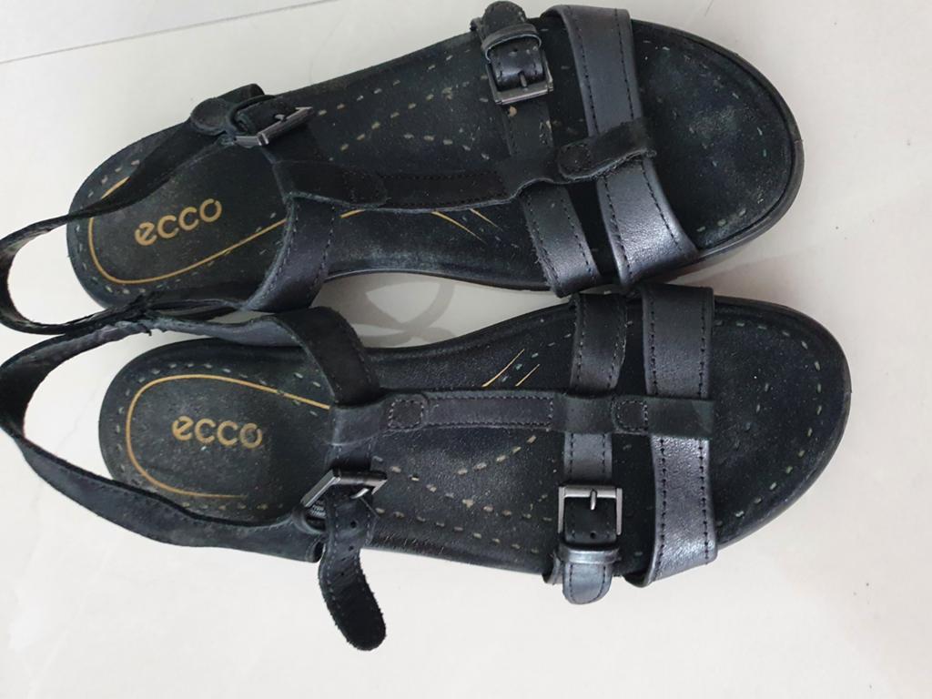 Zwarte Ecco sandalen - Maat 39, Ecco, Zwart, Zo goed als nieuw, Sandalen of Muiltjes