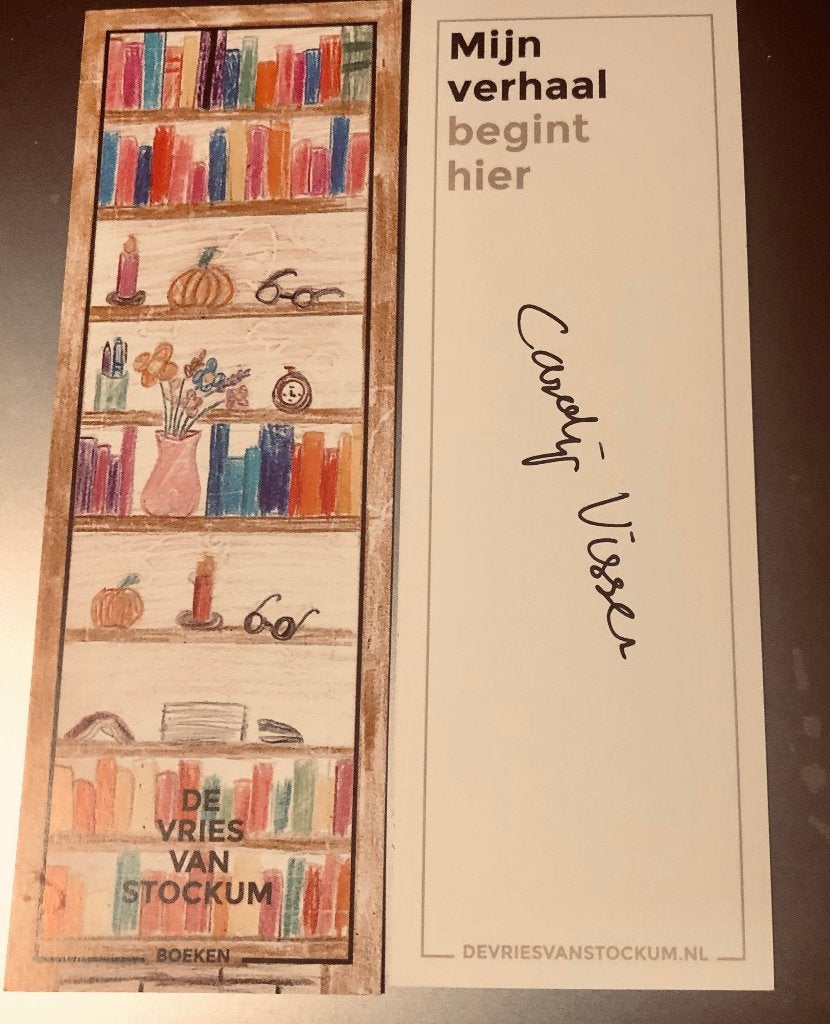 Gesigneerd door Carolijn Visser, bladwijzer, boekenlegger, Verzamelen, Ophalen of Verzenden, Nieuw, Overige onderwerpen