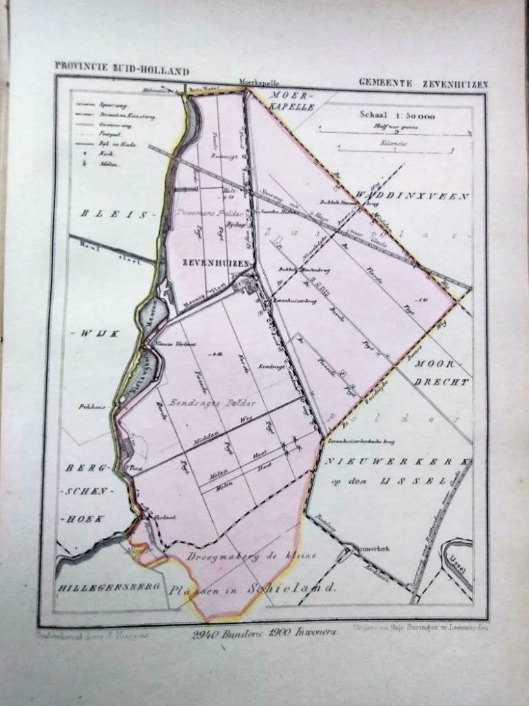 204/ Zevenhuizen/ Ruimzigt / Verlaat Litho Kuyper  ZH, Ophalen of Verzenden