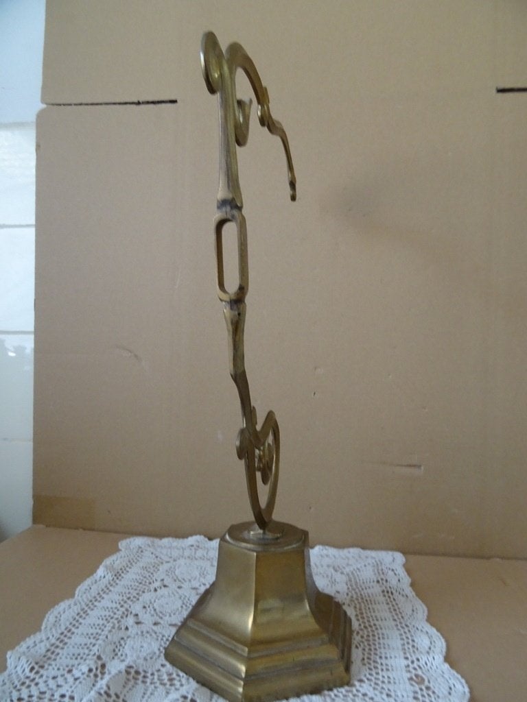 Antiek vintage koperen weegschaal houder voor bel lamp 49cm, Ophalen of Verzenden, Koper