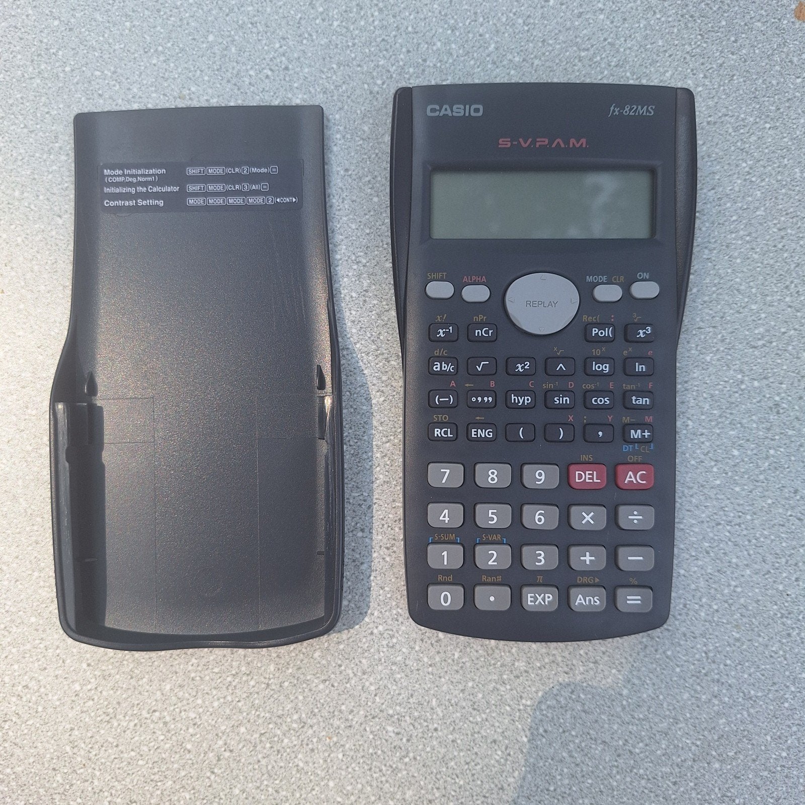 Casio rekenmachine fx-82MS fx 82MS, zgan, donkerblauw, Ophalen of Verzenden, Grafische rekenmachine, Zo goed als nieuw