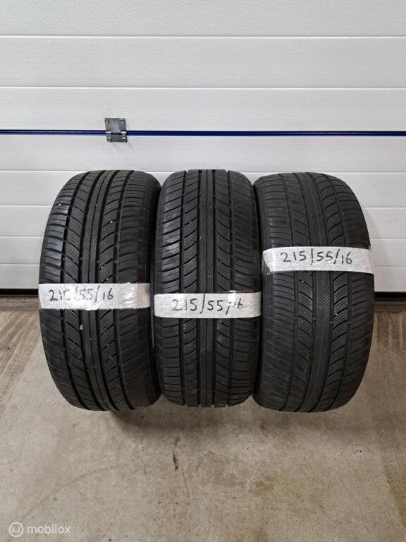 215/55/16 All seasons banden / Winterbanden, Auto-onderdelen, Banden en Velgen, Band(en), 16 inch, 215 mm, Gebruikt, Ophalen
