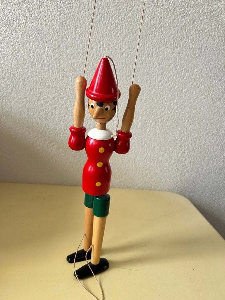 Houten Pinokkio marionet - 31 cm, Gebruikt, Overige typen, Ophalen of Verzenden, Hauptstraße 54 89604 Allmendingen Duitsland