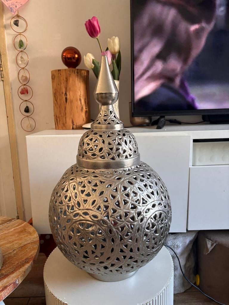 Prachtige (grote) oosterse tafellamp!, Huis en Inrichting, Lampen | Tafellampen, Ophalen, Zo goed als nieuw
