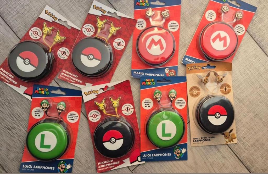 8x Muziekoordopjes - Pikachu, Mario, Luigi, Eevee, Ophalen of Verzenden, Nieuw