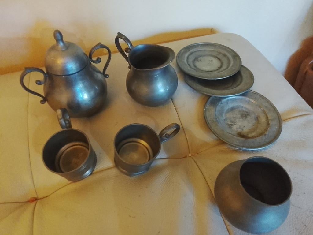 Tinn servies., Ophalen of Verzenden