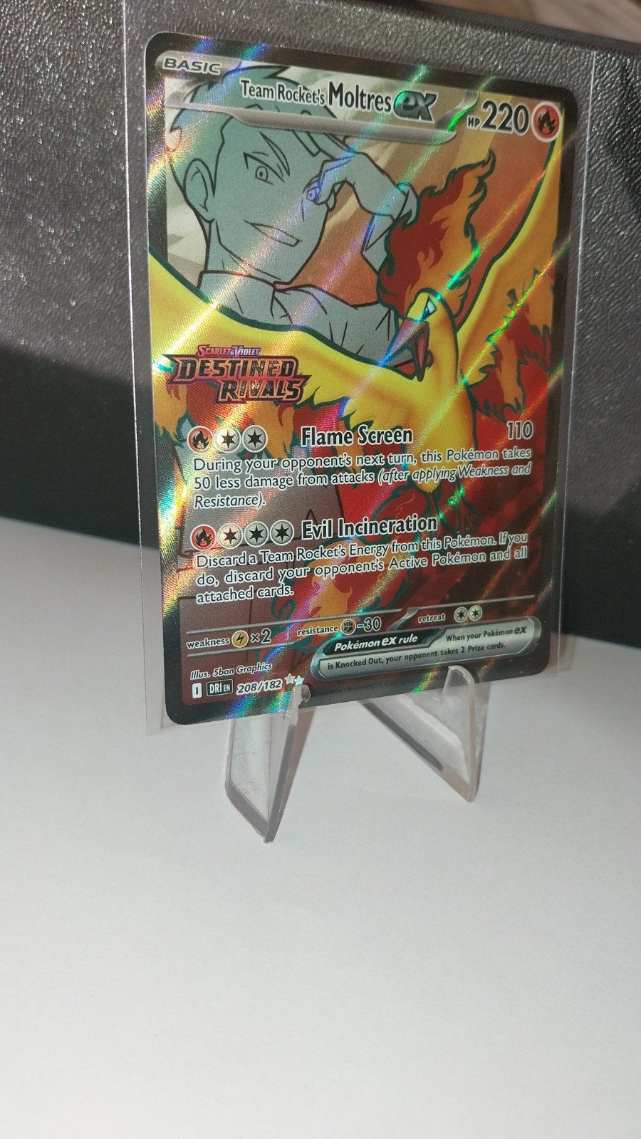 Team Rocket's Moltres ex #208 - Destined Rivals, Ophalen of Verzenden
