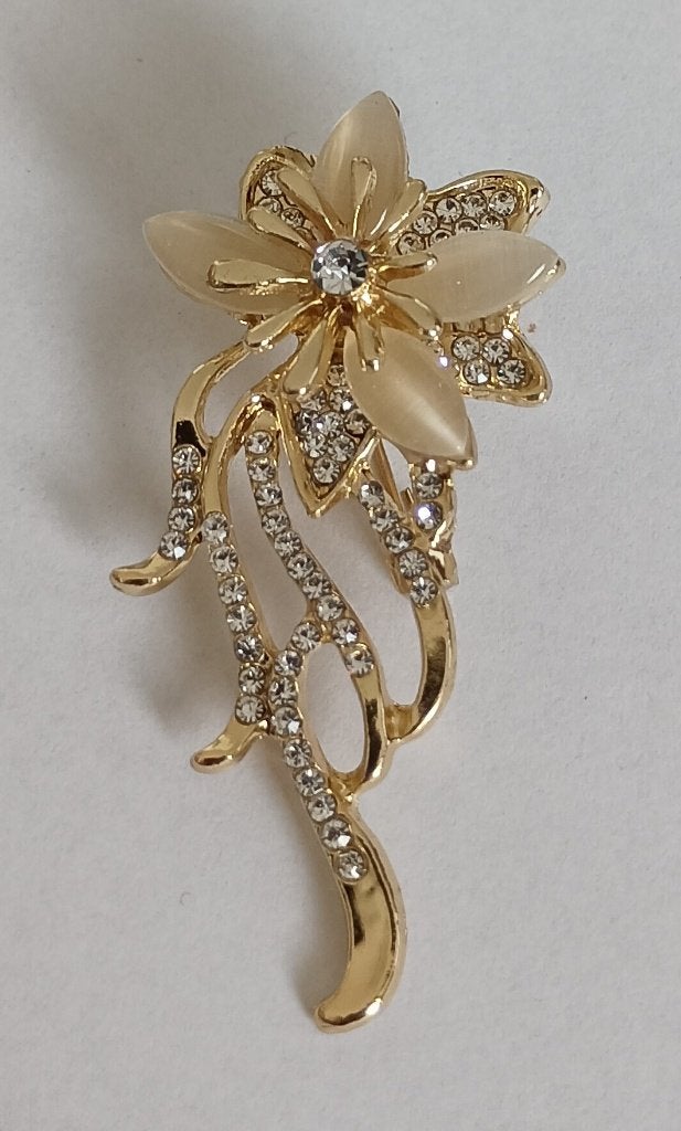 Bloem broche, Overige materialen, 4 tot 7 cm, Overige kleuren, Nieuw