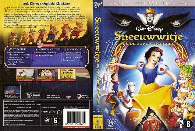 Sneeuwwitje en de Zeven Dwergen 2XDVD, Europees, Tekenfilm, Ophalen of Verzenden, Zo goed als nieuw