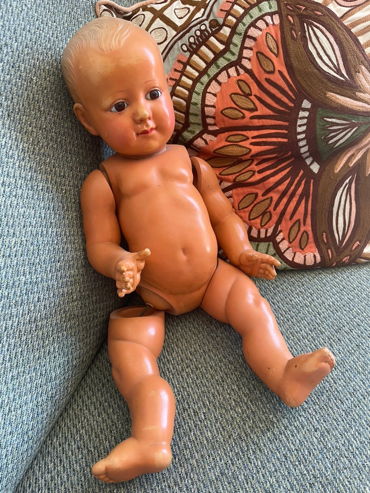 Grote celluloid Petit Collin pop, 52,5cm Helios, Antiek en Kunst, Antiek | Speelgoed, Ophalen of Verzenden