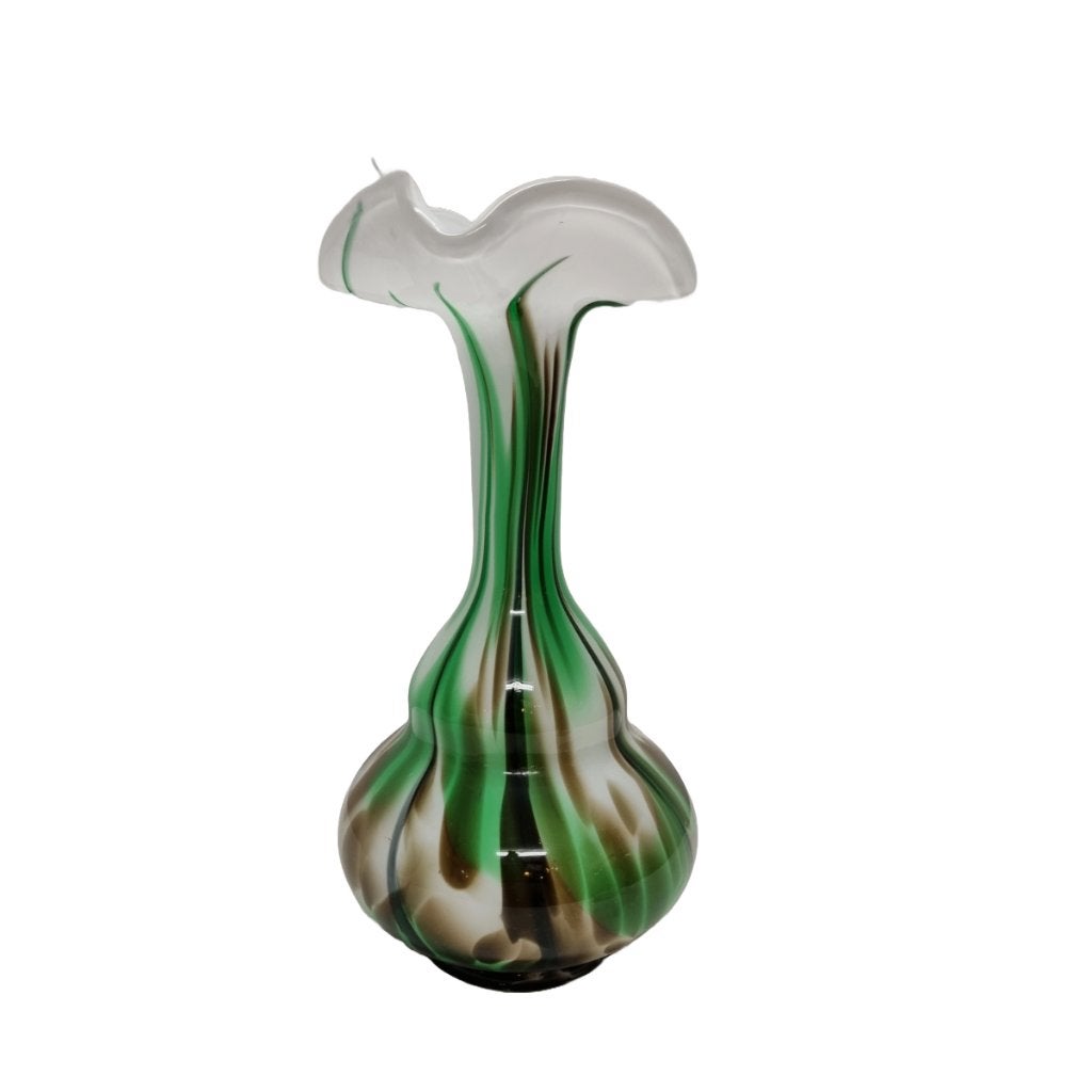 Vintage design vaas opaline groen, Ophalen of Verzenden