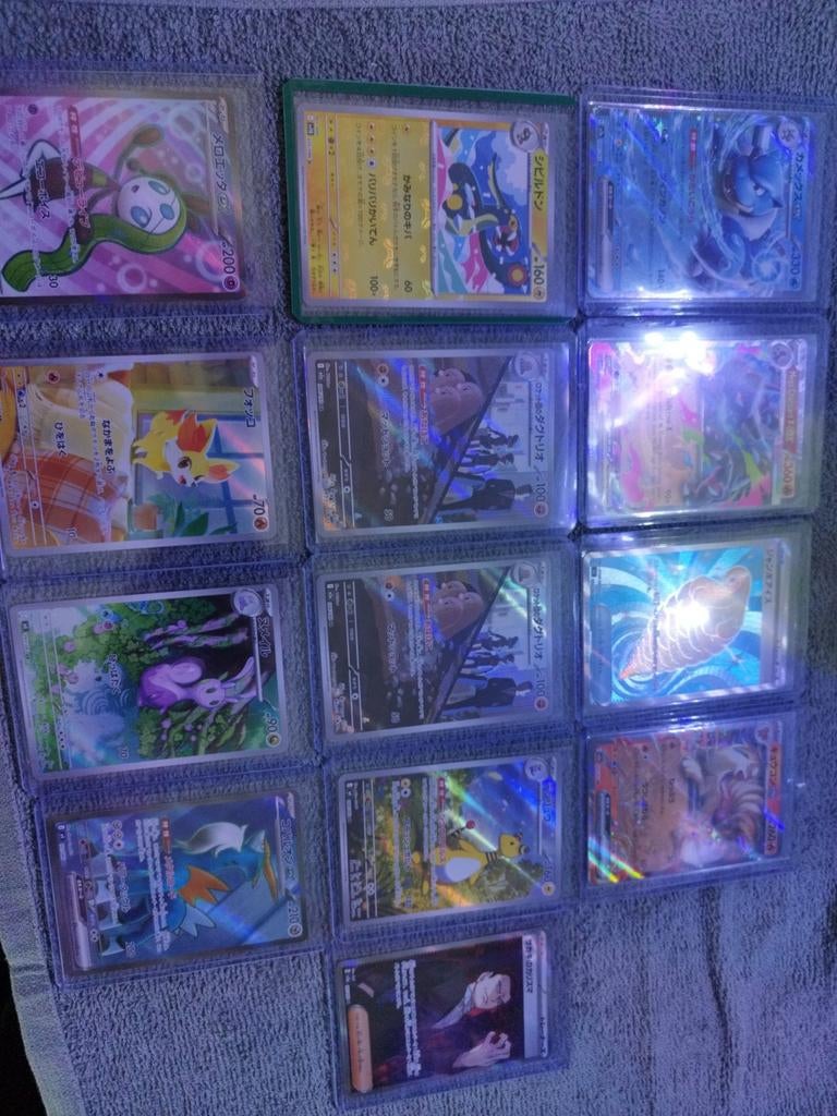 Japanse Pokemon kaarten illustration rares, full arts, Ophalen of Verzenden, Zo goed als nieuw, Meerdere kaarten