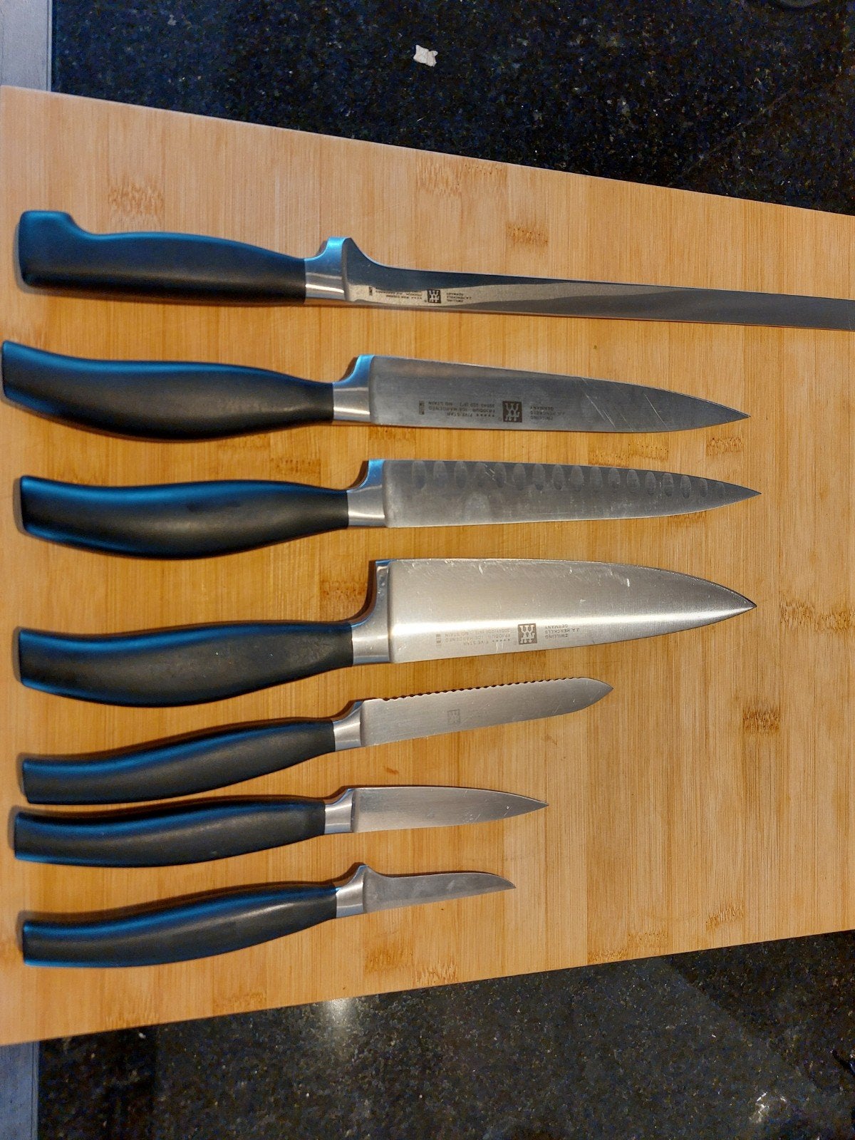 Zwilling Five Star Messenset - 7-delig met messenrol, Huis en Inrichting, Keuken | Keukenbenodigdheden, Zilver, Ophalen of Verzenden