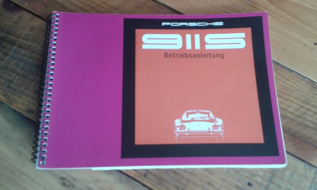 Porsche 911S handleiding Duits 8/1968, Ophalen of Verzenden