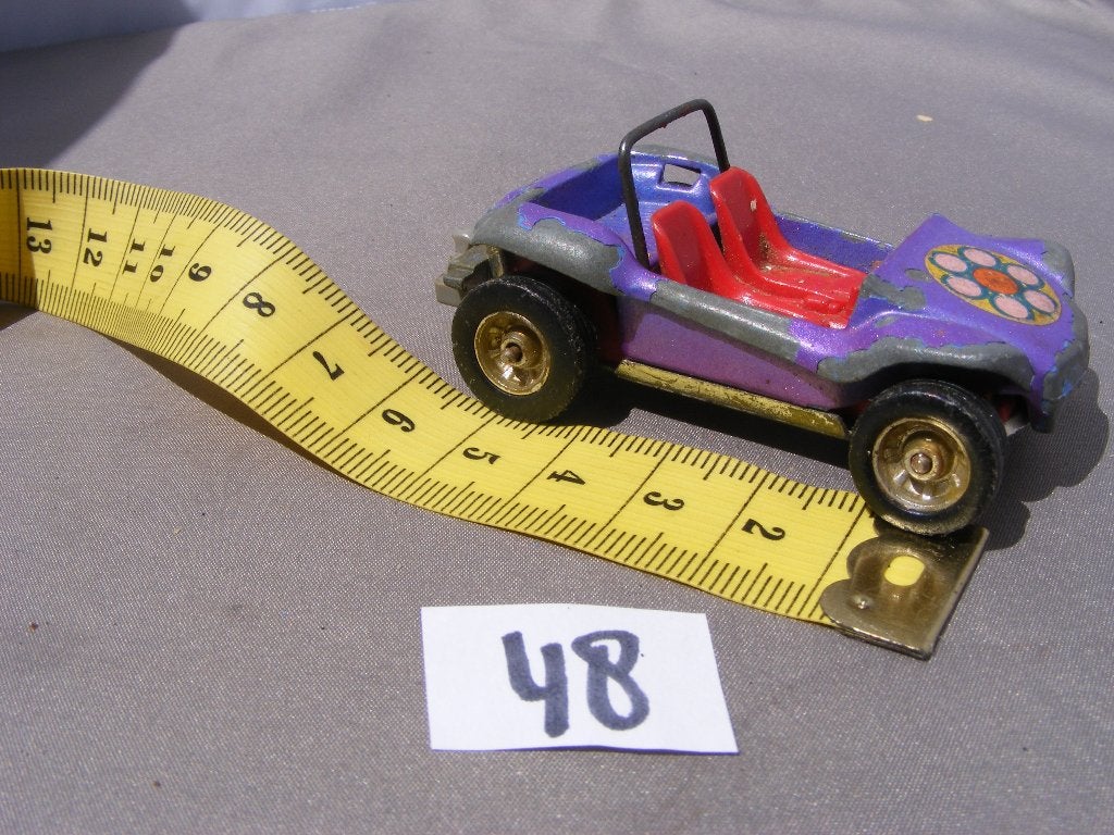 Gp beach buggy, corgi toys 391 whizzwheels, paars (48) 69mm, Ophalen of Verzenden, Gebruikt, Auto