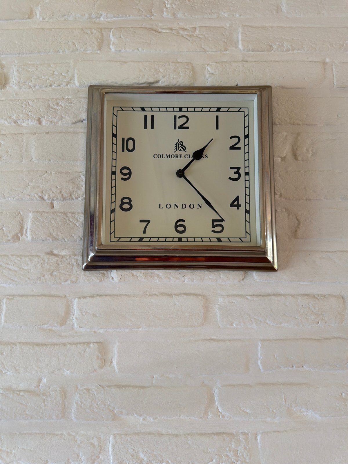 Colmore Clocks London wandklok, vierkant, zilverkleurig, Ophalen of Verzenden