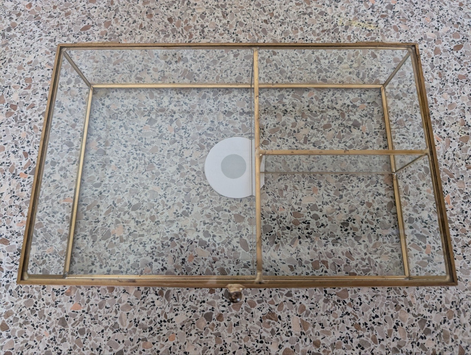 Sierradendoos glas met koper, Ophalen of Verzenden, Gebruikt