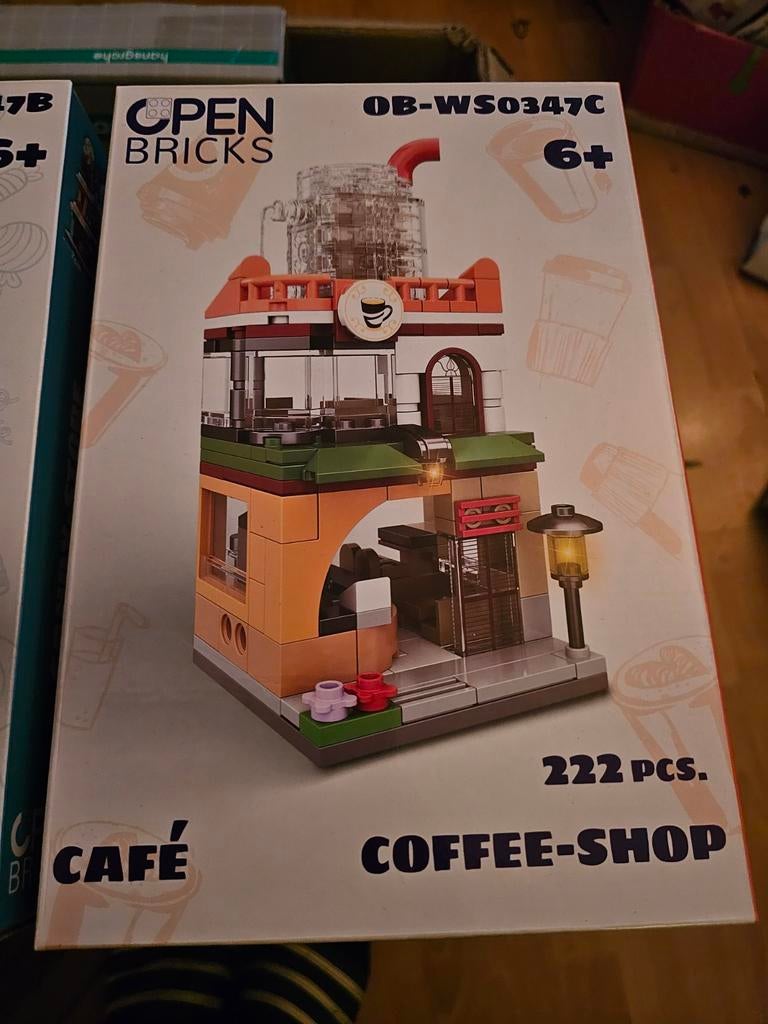 Open Bricks Bouwsets: Coffee Shop, Flower Shop,Fashion Stor, Overige merken, Open Bricks, Onbekend, raadpleeg verpakking, Nieuw