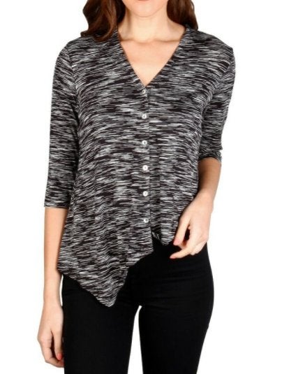Joseph Ribkoff vlot zwart/wit chique tuniek mt 38 valt 42, Meerkleurig, ., Maat 42/44 (L), Joseph Ribkoff