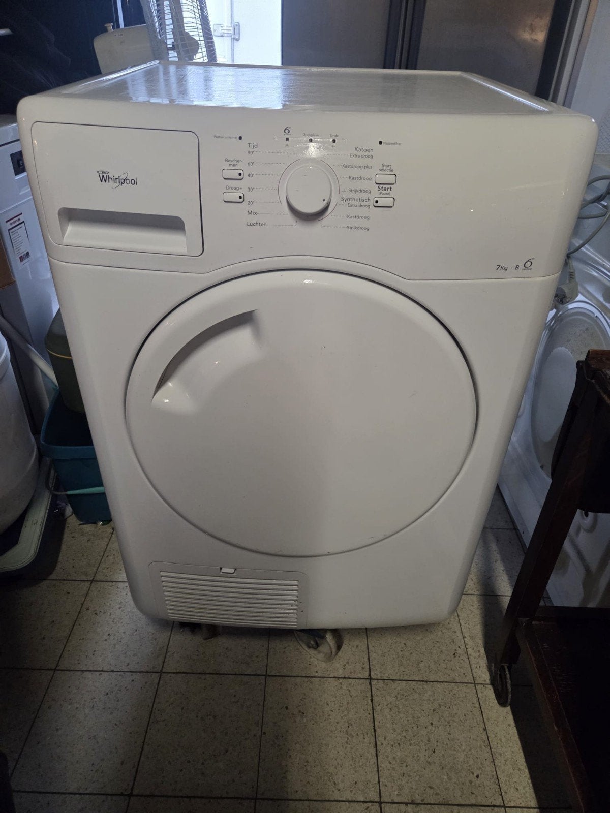 Whirlpool wasdroger 7kg - Goede staat, Ophalen, 6 tot 8 kg, Gebruikt, Luchtafvoer