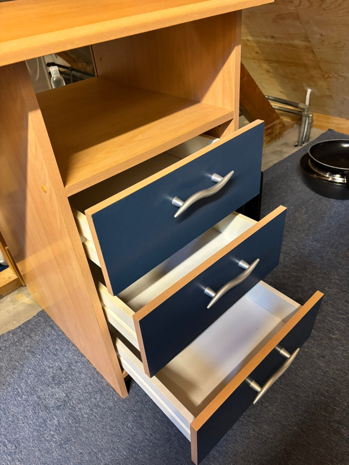 Buro incl lades, Ophalen, Gebruikt